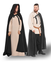 LORD Unisex Grey WOOL Cloak - Medieval Viking Hooded Cloak and Capes for Women and Men